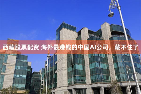 西藏股票配资 海外最赚钱的中国AI公司，藏不住了
