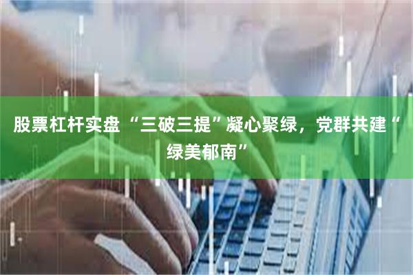 股票杠杆实盘 “三破三提”凝心聚绿，党群共建“绿美郁南”