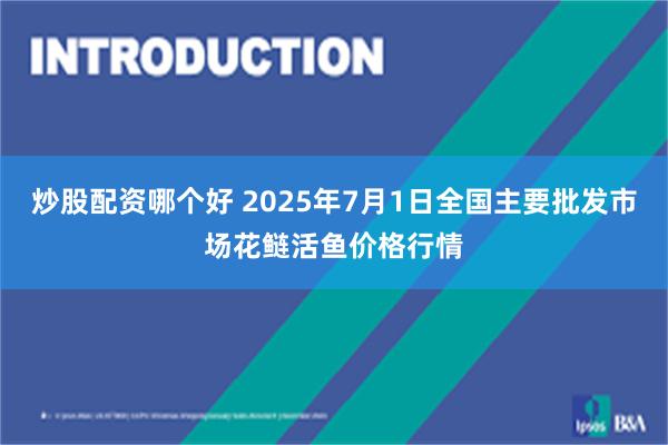 炒股配资哪个好 2025年7月1日全国主要批发市场花鲢活鱼价格行情